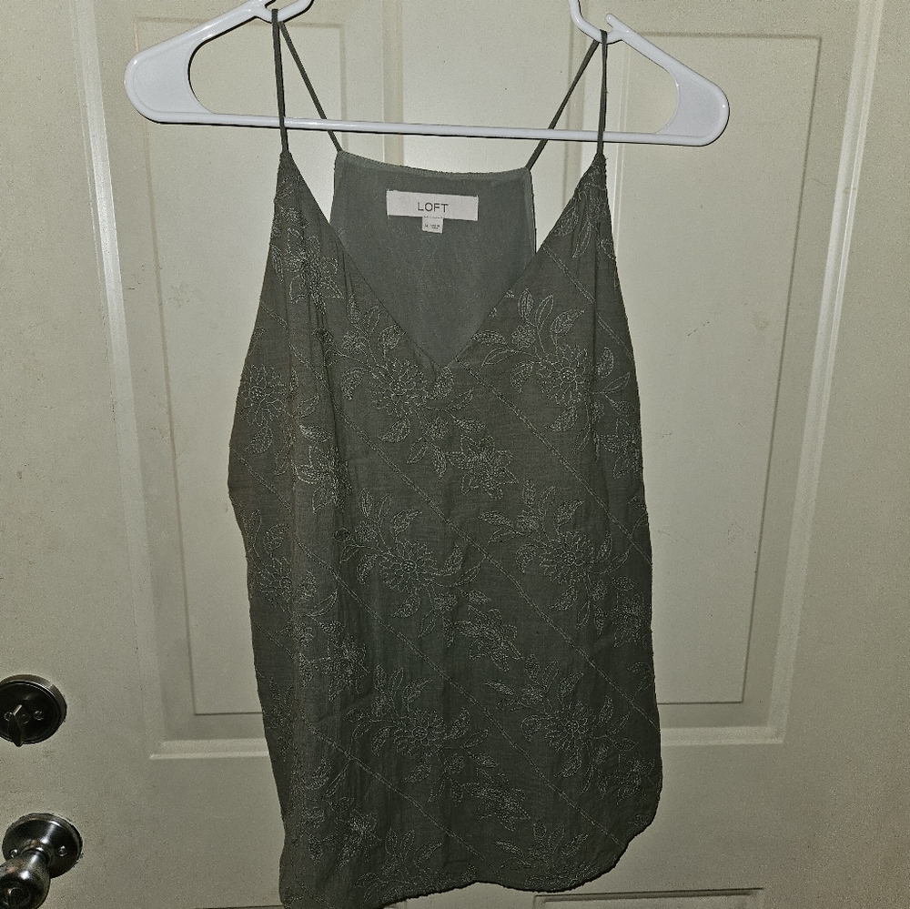 Olive green tank top